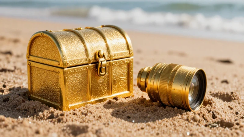 Tesoro dorado emerge en la playa