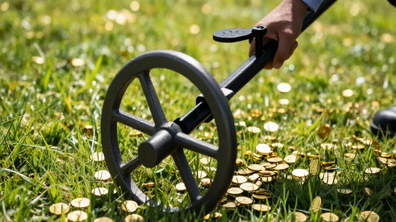Monedas doradas halladas bajo luz vibrante