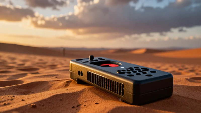 Detector MD4030 en desierto con dramatismo