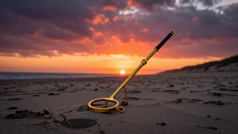 Atardecer dorado y arena en cinematográfica belleza