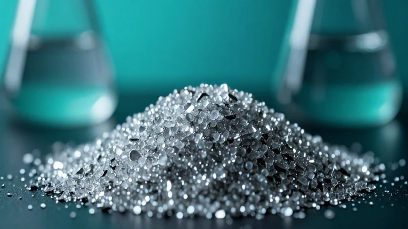 Cristales de cloruro de plata en detalle dramático