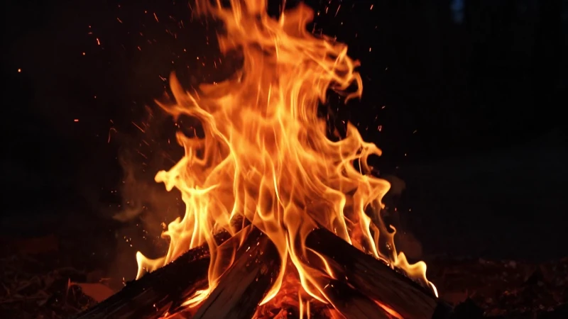 Fuego vibrante y realista en alta resolución
