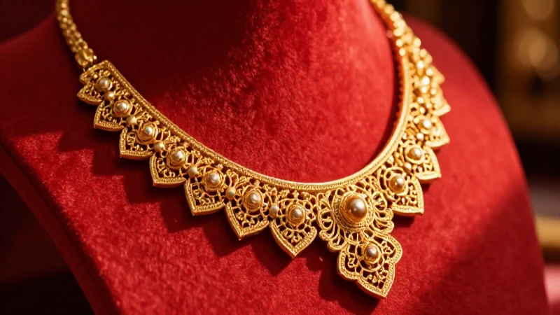 Joyería italiana dorada, elegante y lujosa