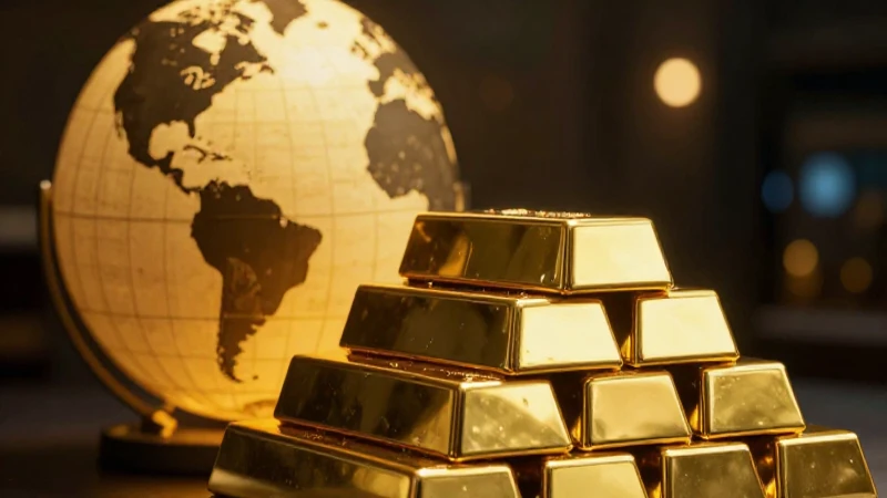 Lingotes dorados resaltan finanzas globales