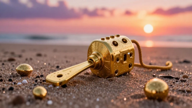 Detector dorado revela tesoros en la playa