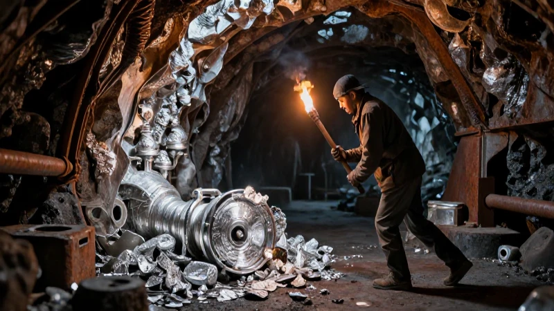 Extracción artesanal de plata en minas antiguas