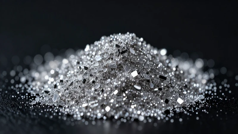 Cristales vibrantes en primer plano con profundidad suave