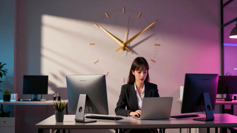 Mujer empresaria trabajando en oficina moderna