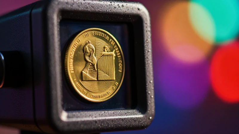 Moneda de oro resalta en primer plano