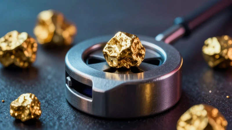 Detector metálico encuentra pepitas de oro llamativas