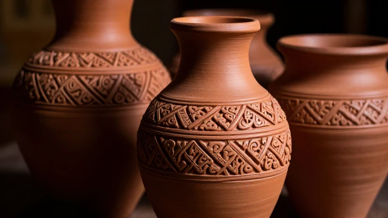 Cerámica texturizada, arte con sombras dramáticas