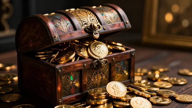 Cofre del tesoro: oro brillante y arte déco