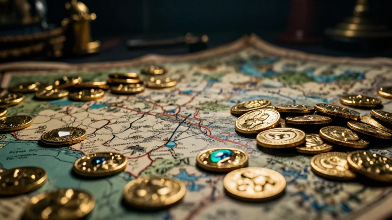 Cuál es el tesoro más buscado y codiciado a nivel mundial 2 Fragmento de mapa con tesoro y monedas antiguas