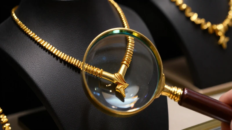 Joyas doradas resplandecen con elegante reflejo