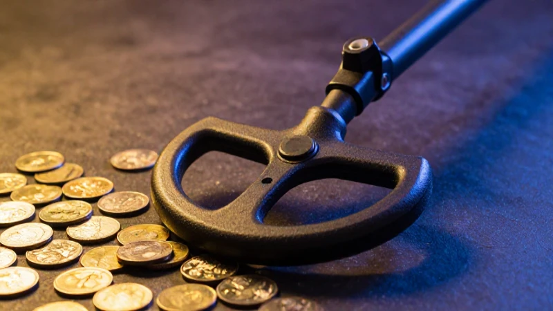 Monedas doradas brillan bajo luz dramática