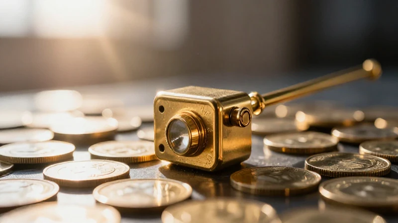 Detecta oro en primer plano, con monedas brillantes