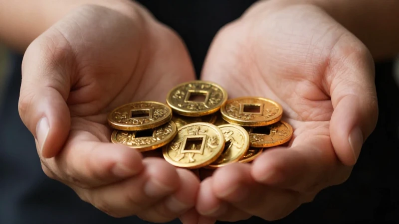 Monedas antiguas en primer plano, luz dramática