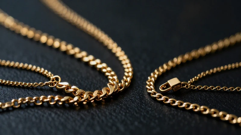 Collares dorados resplandecen en primer plano
