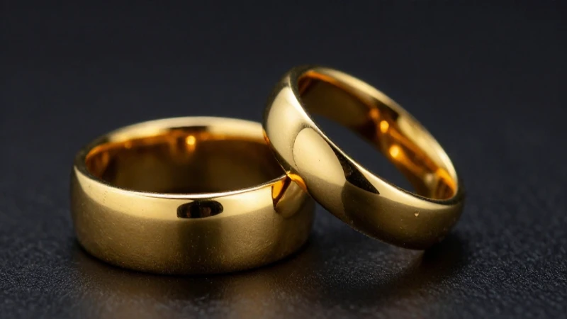 Anillos dorados: joyería resplandeciente y estilizada