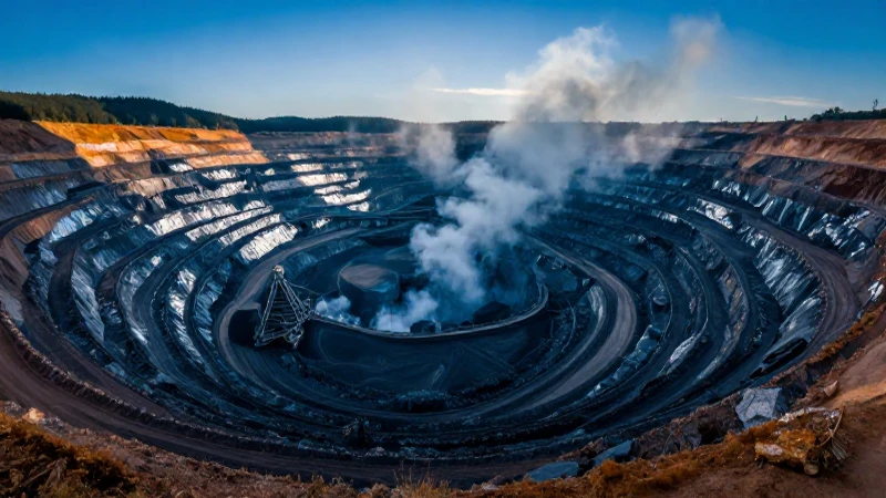 Impresionante mina a cielo abierto fotorealista en 8K