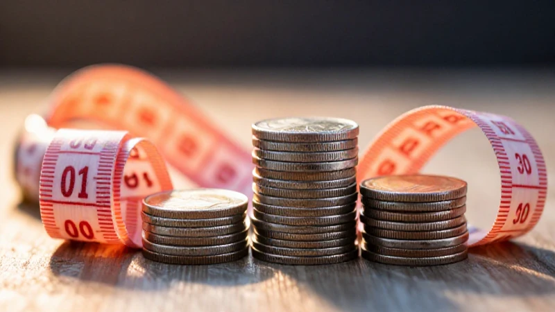 Monedas y cinta en foco elegante