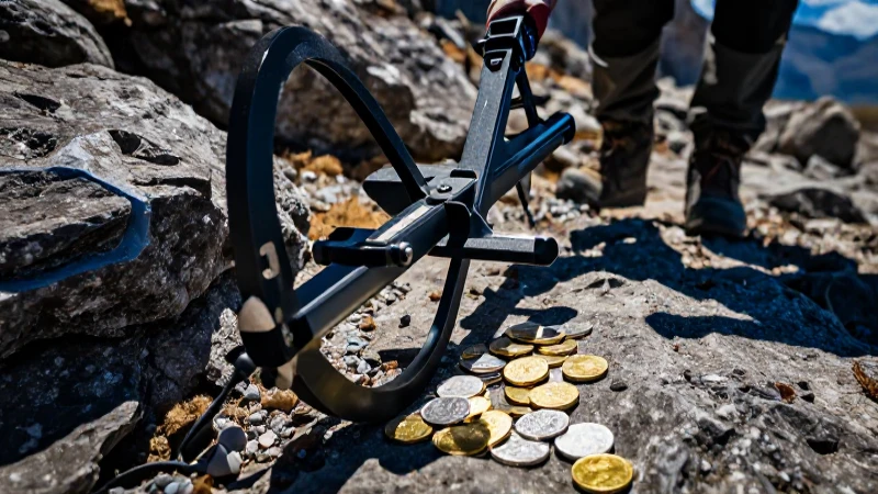 Cuál es la vida útil de un detector de metales para buscar tesoros de oro y plata 3 Aventureros buscan tesoros en terreno dramático