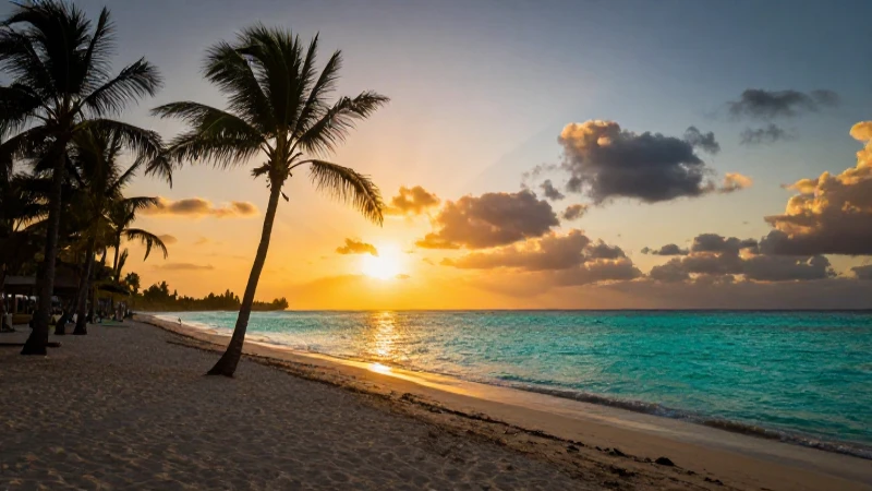 Atardecer dorado: paraíso tropical cinematográfico