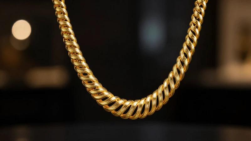 Collares dorados resaltan con elegancia y lujo