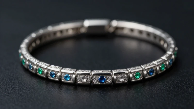 Pulsera de plata elegante con luz dramática
