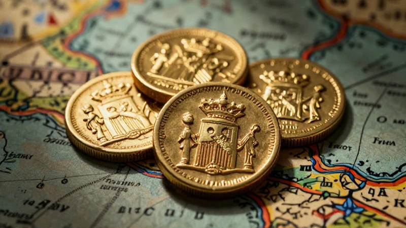 Monedas antiguas en imagen vibrante y nítida