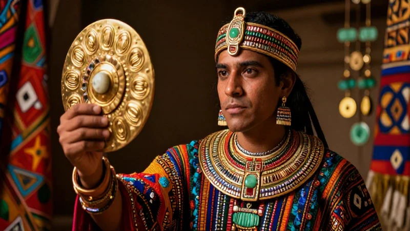 Comerciante azteca: oro, jade y textiles vibrantes