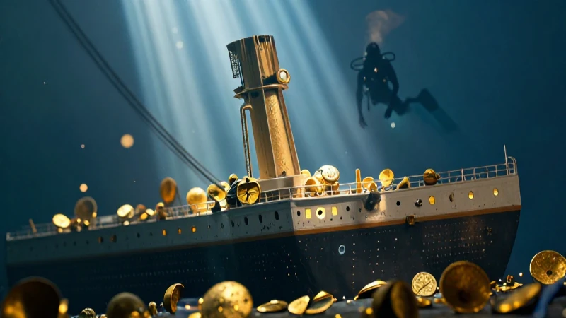 Naufragio del Titanic: oro fantasmal y dramático
