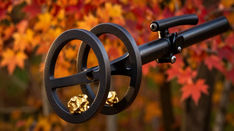 Detectores y oro en otoño, asombroso realismo