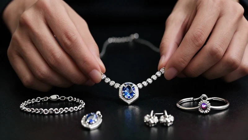 Cuáles son las características de la joyería de plata auténtica 3 Joyería plateada elegante y brillante en estudio