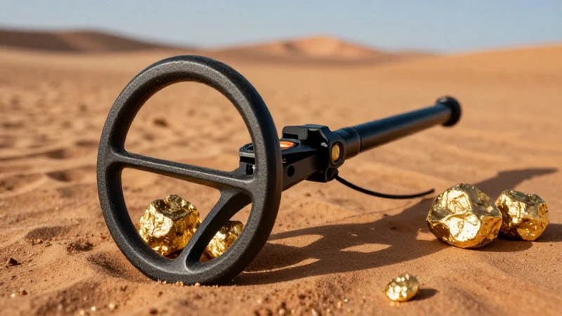 Detecta oro en el desierto con detalle