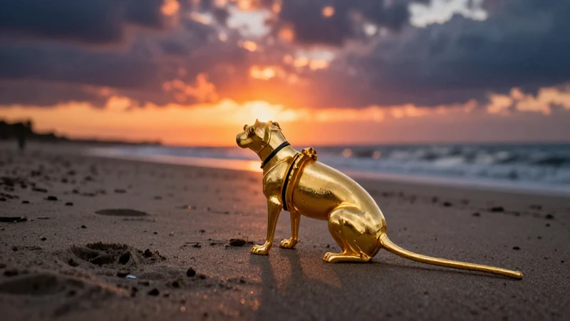 Detecta oro al atardecer en la playa