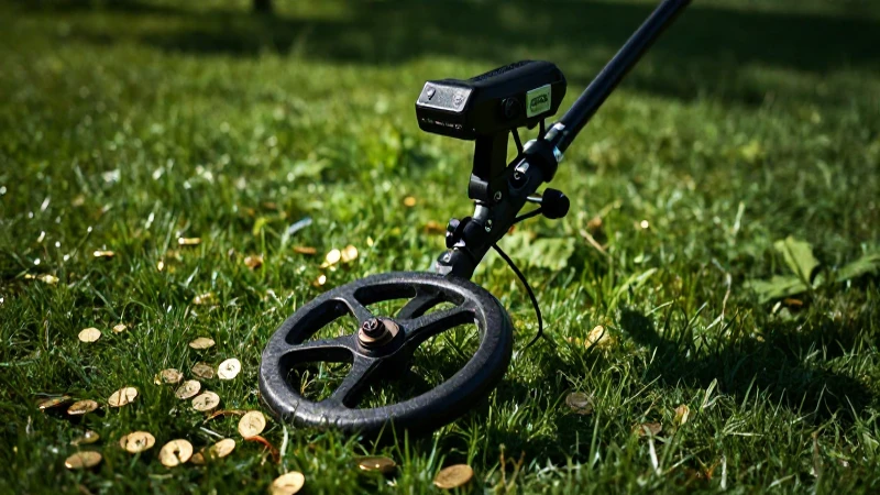 Detector Garrett revela monedas en campo vibrante
