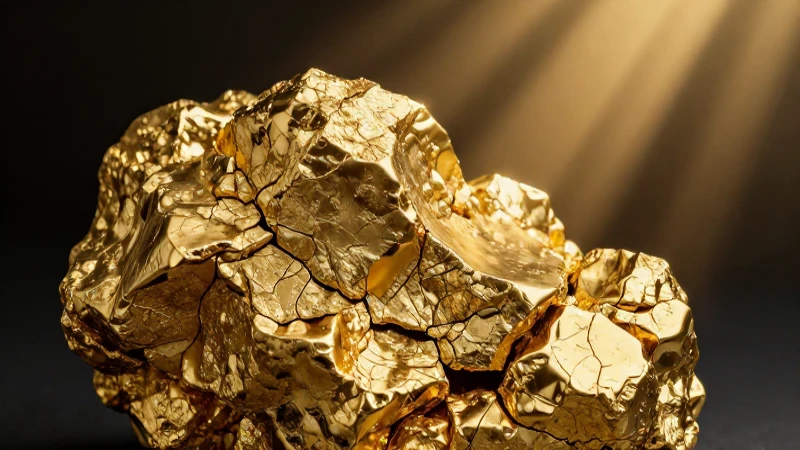 Hojas de oro pulidas en primer plano