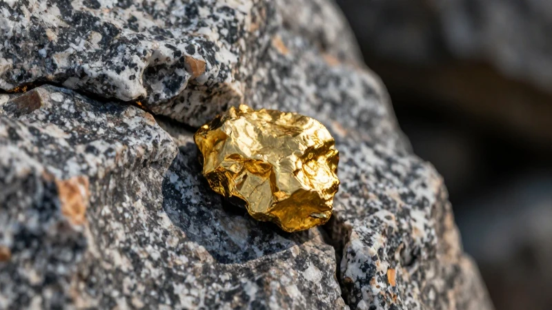 Detalle fotográfico dramático de oro en roca