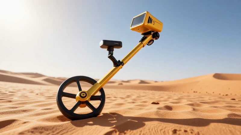 Detector GPZ 7000 en desierto hiperrealista