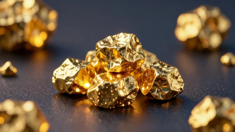 Belleza fotográfica de pepitas doradas brillantes