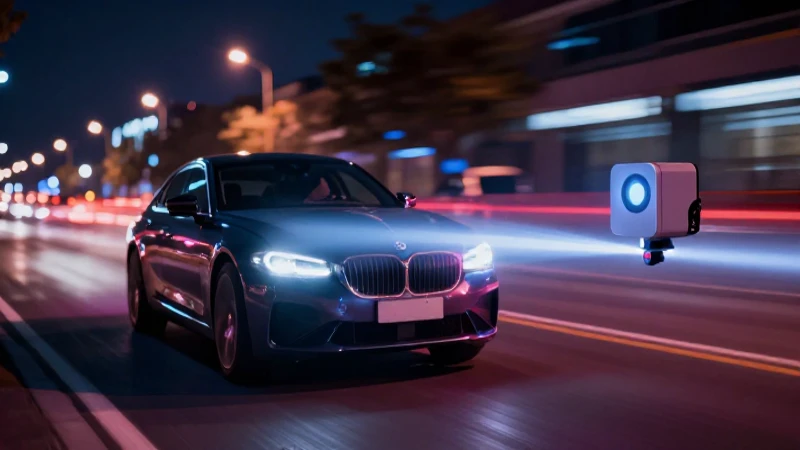 Coche lujoso a gran velocidad, imagen impactante