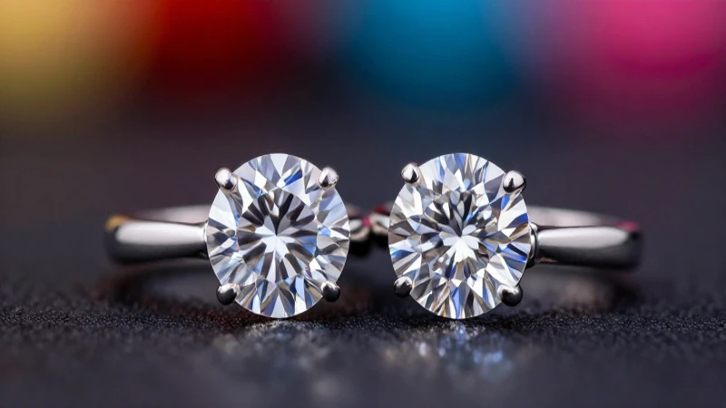 Anillo de diamantes, presentación elegante y profesional
