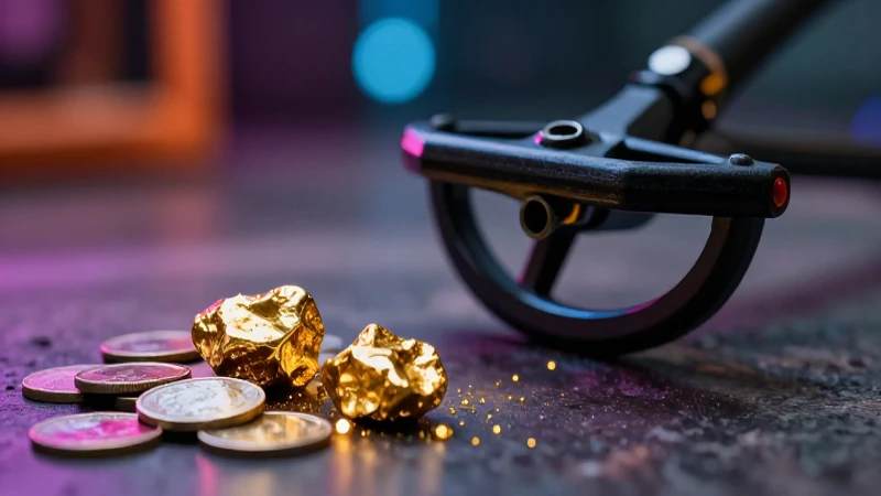 Hallazgo de oro y plata en primer plano