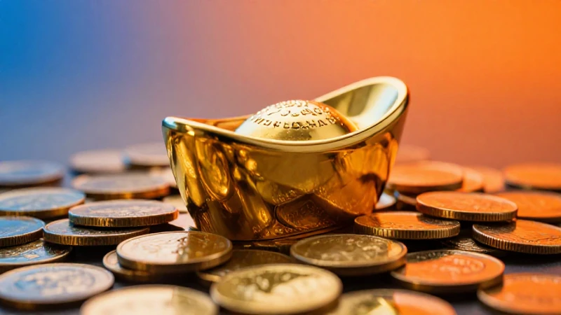Lingotes y monedas brillan en detalle fotorealista