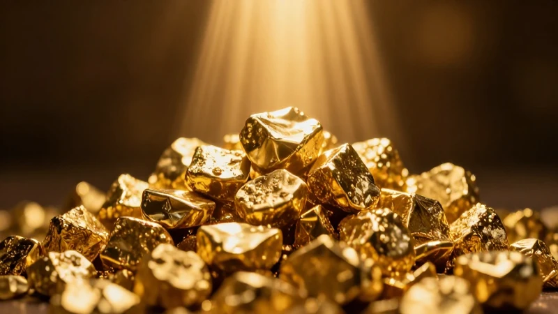 Oro brillante y valioso, listo para vender