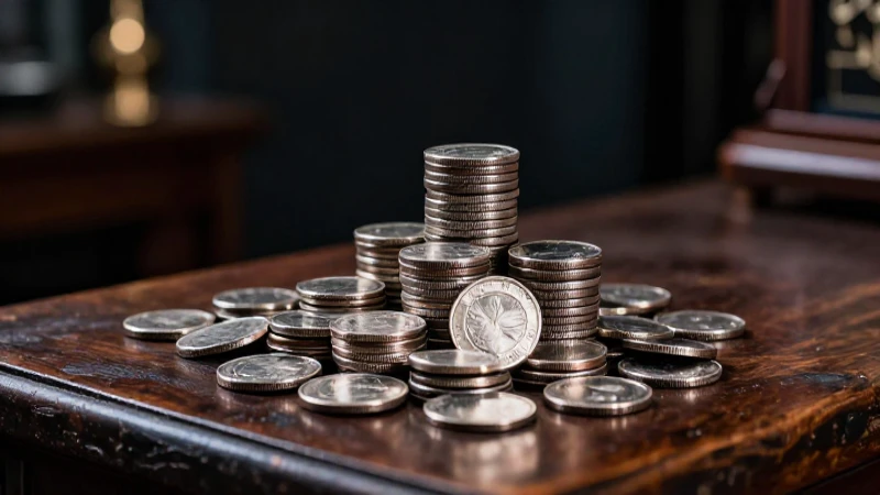 Monedas antiguas en iluminación cinematográfica y enfoque nítido