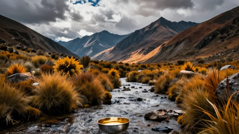 Paisaje andino vibrante y dramático, fotografía experta