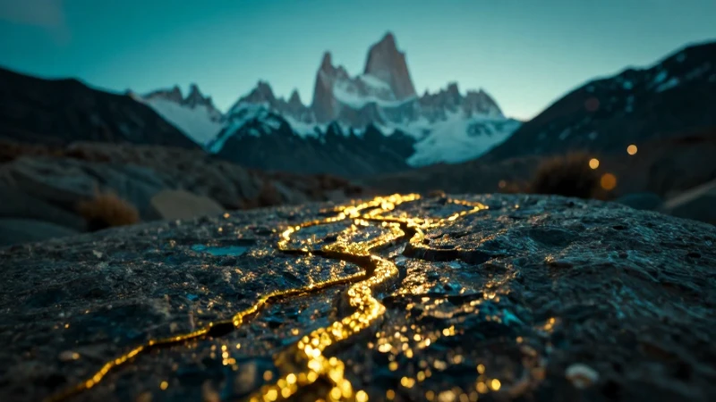 Vistas doradas y dramáticas en los Andes