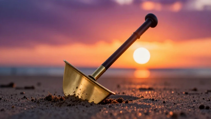Búsqueda del oro al atardecer cinematográfico